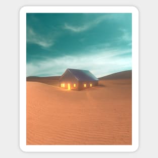 Alone in the desert Sticker